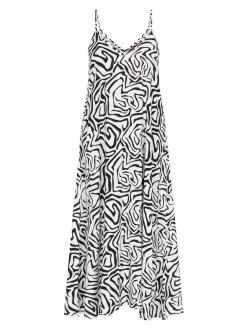 MyMo Damen Kleid in weiß - Länge: mittel