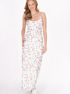 MyMo Damen Kleid in weiß - Länge: mittel