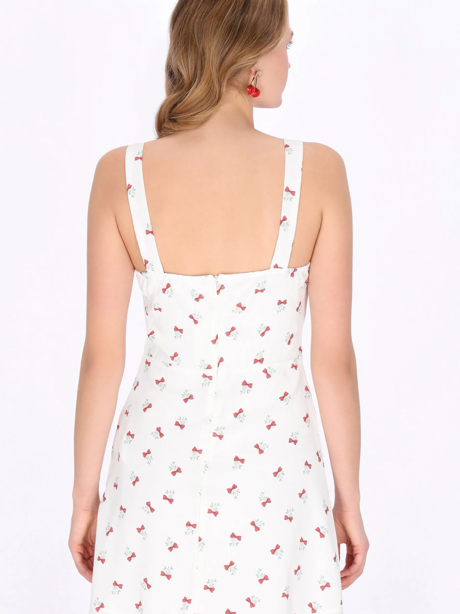 MyMo Damen Kleid in weiß - Länge: mittel