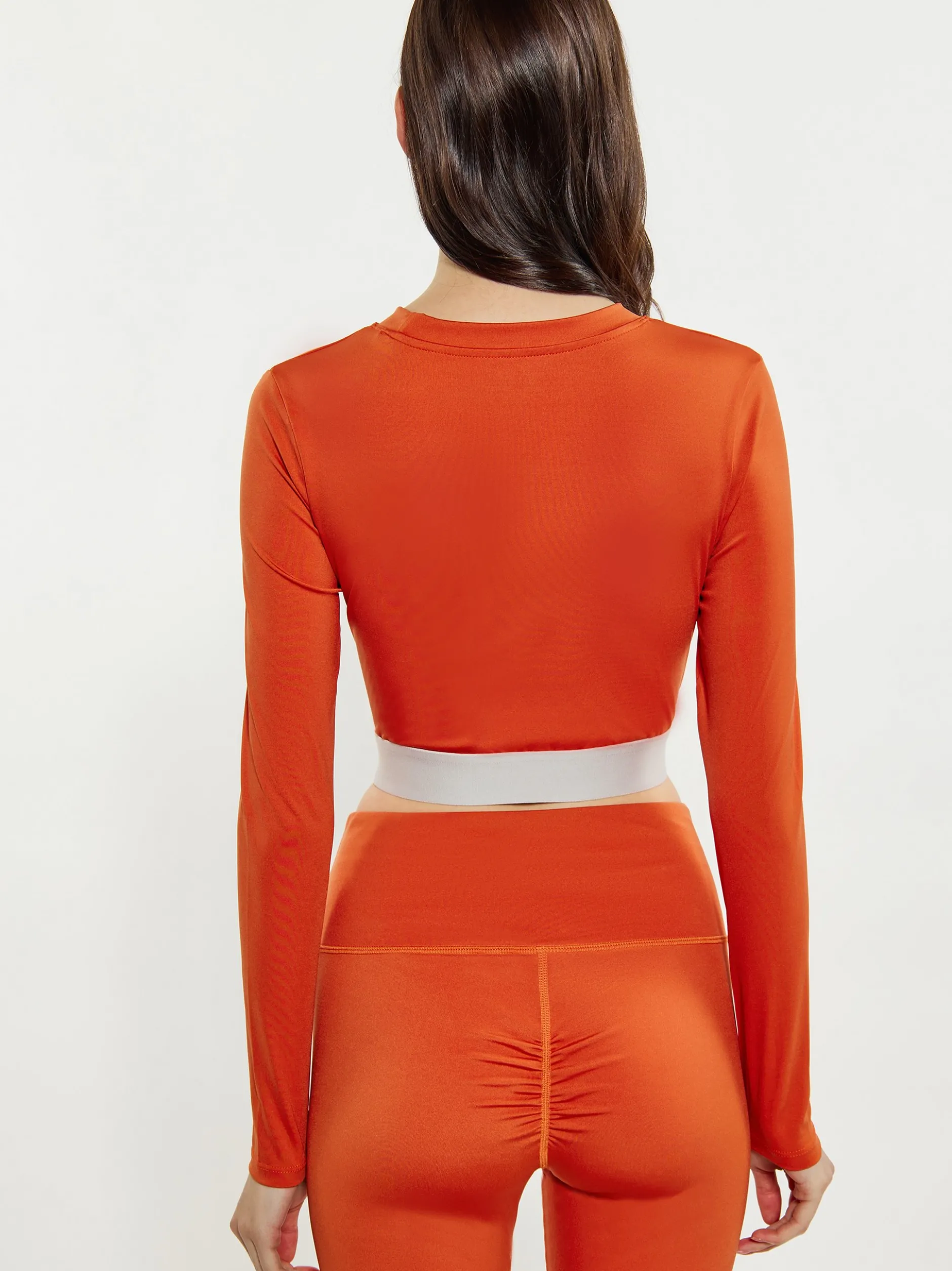 MyMo Damen Langarm in orange - Ausschnitt: Rundhals