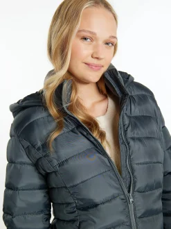 MyMo Damen leichte Steppjacke in anthrazit