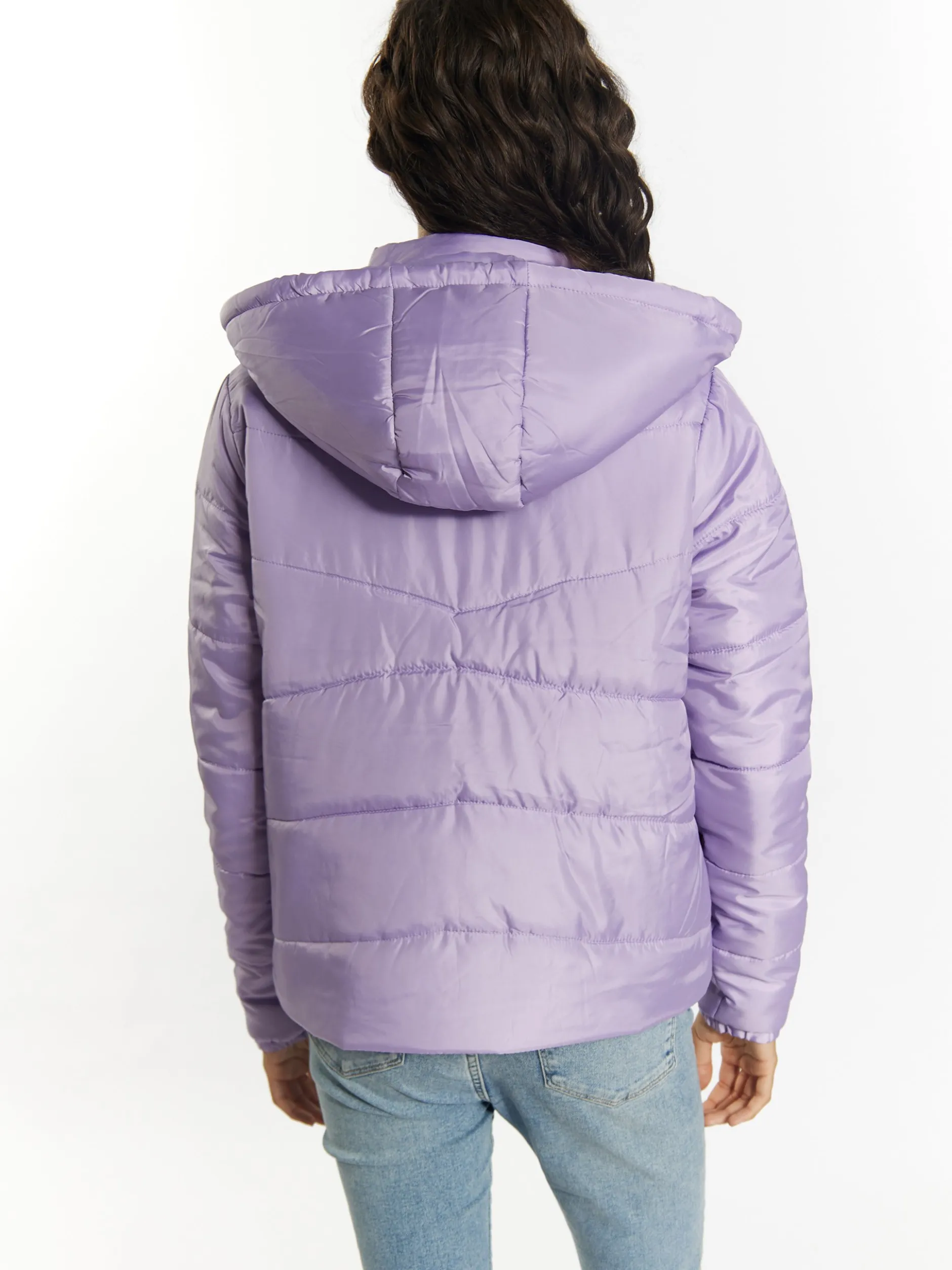 MyMo Damen Leicht wattierte Jacke in lila