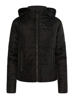 MyMo Damen Leicht wattierte Jacke in schwarz