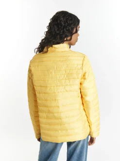 MyMo Damen Leicht wattierte Jacke in gelb