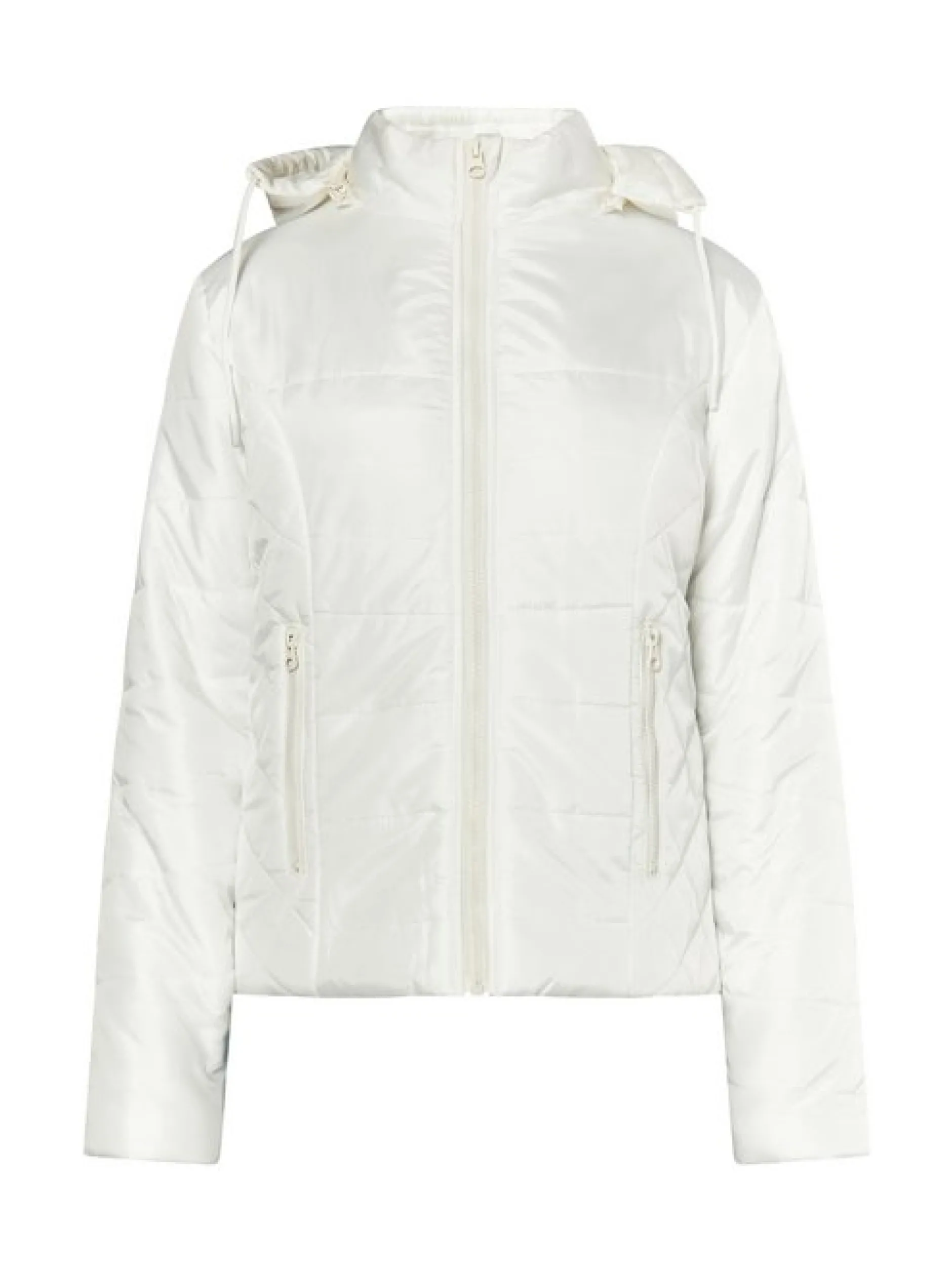 MyMo Damen Leicht wattierte Jacke in ecru