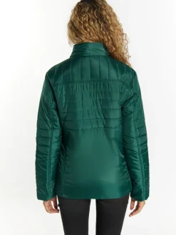 MyMo Damen Leicht wattierte Jacke in grün