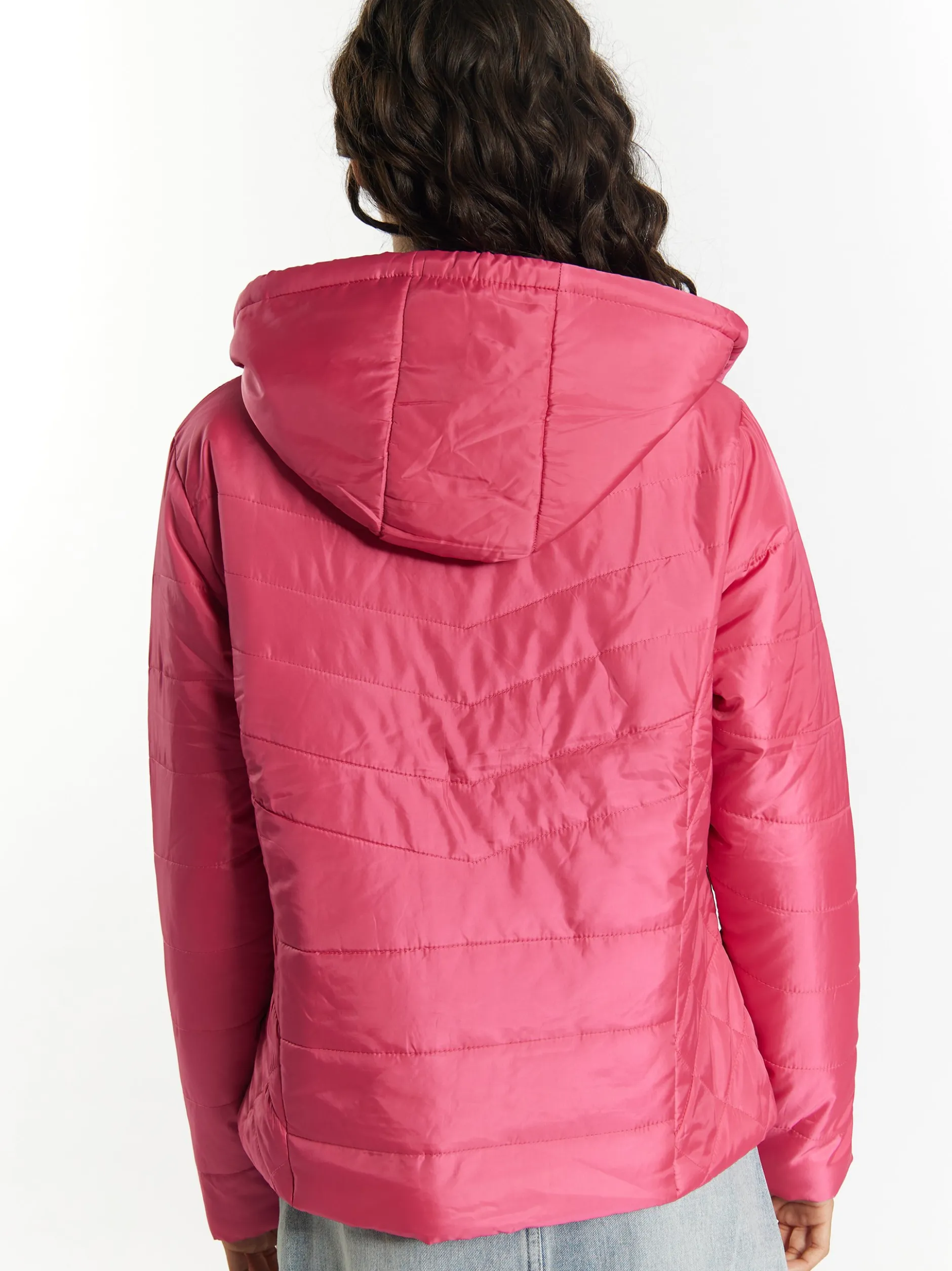MyMo Damen Leicht wattierte Jacke in pink