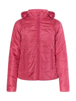 MyMo Damen Leicht wattierte Jacke in pink