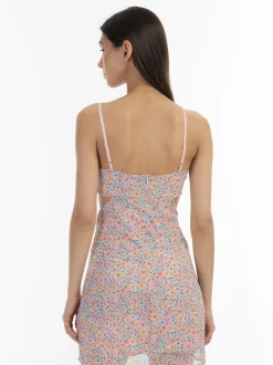 MyMo Damen Minikleid in mehrfarbig - Ausschnitt: Karree