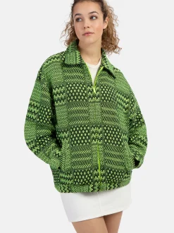 MyMo Damen Oversize-Blouson in grün