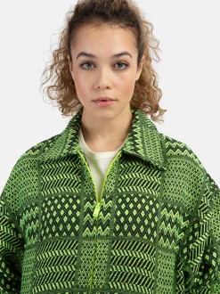 MyMo Damen Oversize-Blouson in grün