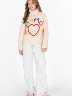 MyMo Damen Pullover in beige