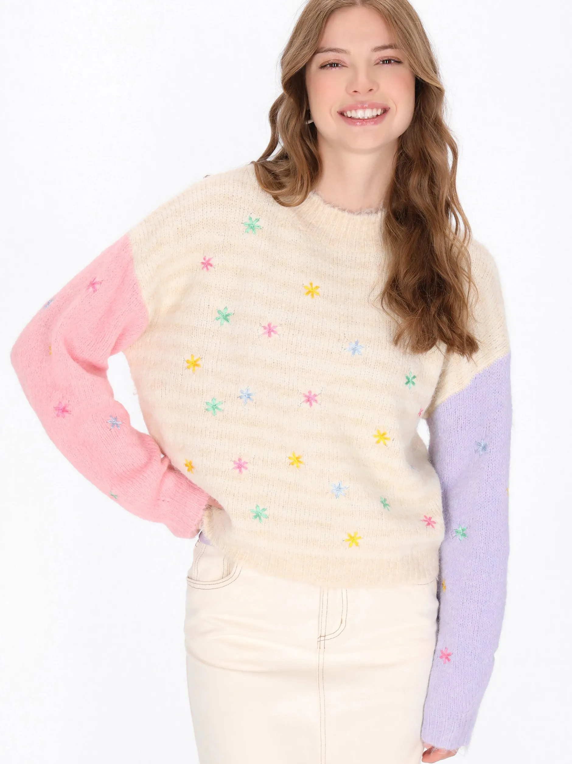 MyMo Damen Pullover in beige