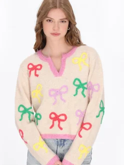 MyMo Damen Pullover in beige