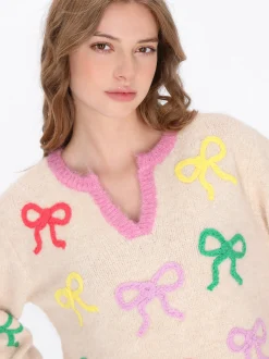 MyMo Damen Pullover in beige