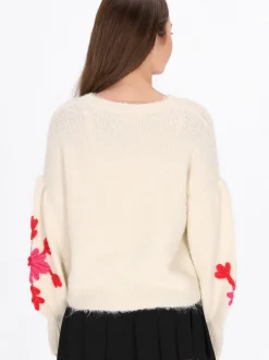 MyMo Damen Pullover in beige - Ausschnitt: Rundhals