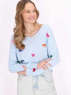 MyMo Damen Pullover in blau