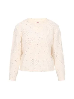 MyMo Damen Pullover in ecru - Ausschnitt: Rundhals