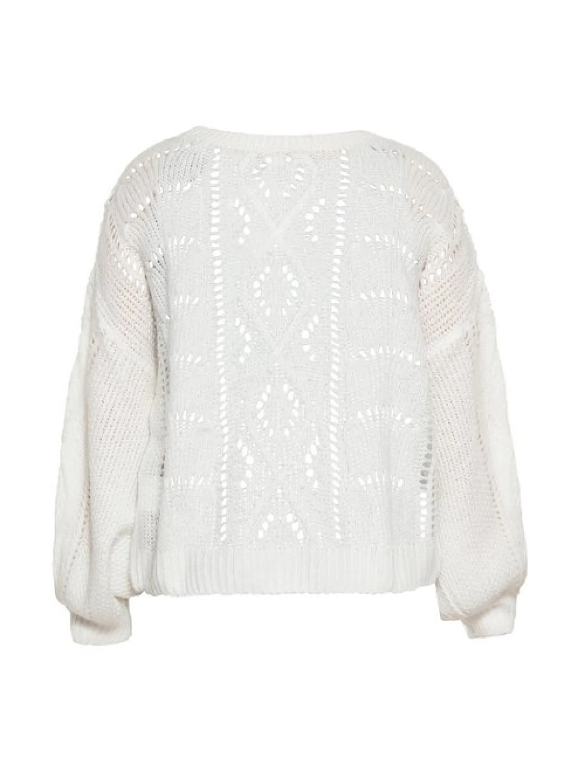 MyMo Damen Pullover in ecru - Ausschnitt: Rundhals
