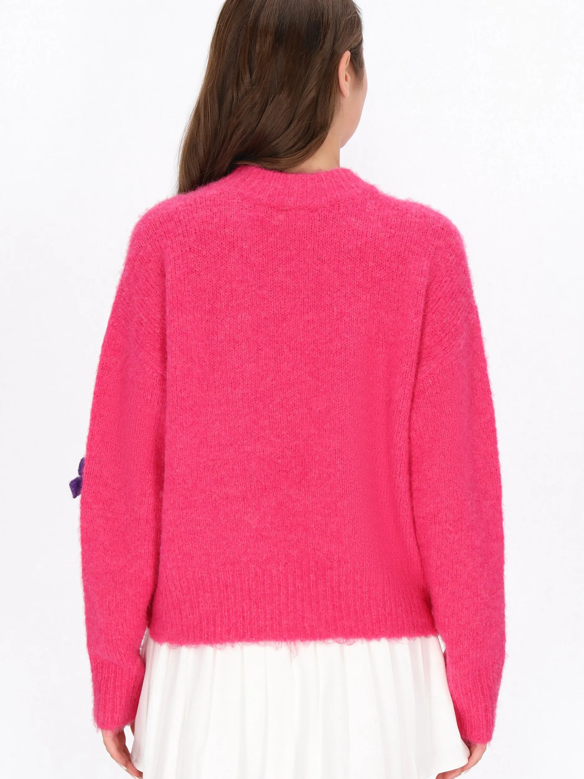 MyMo Damen Pullover in fuchsia