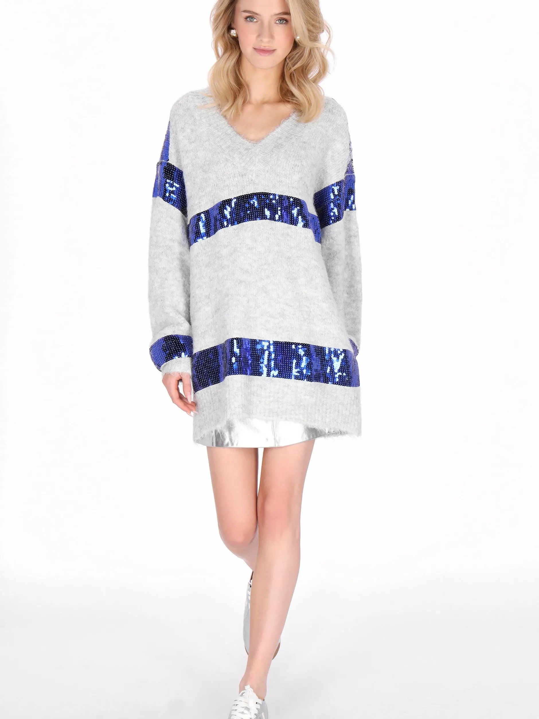 MyMo Damen Pullover in grau