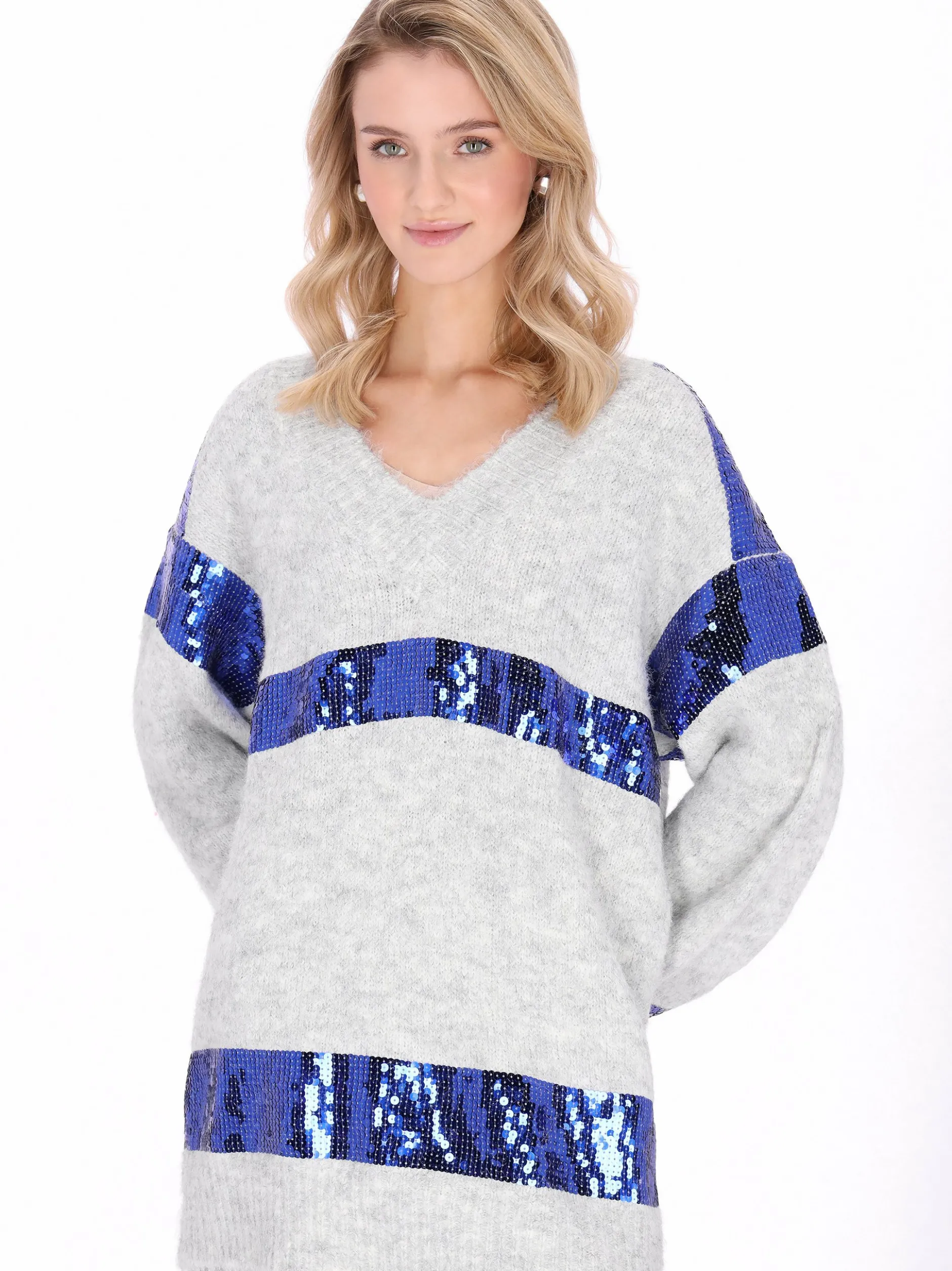MyMo Damen Pullover in grau