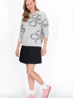 MyMo Damen Pullover in grau - Ausschnitt: Rundhals