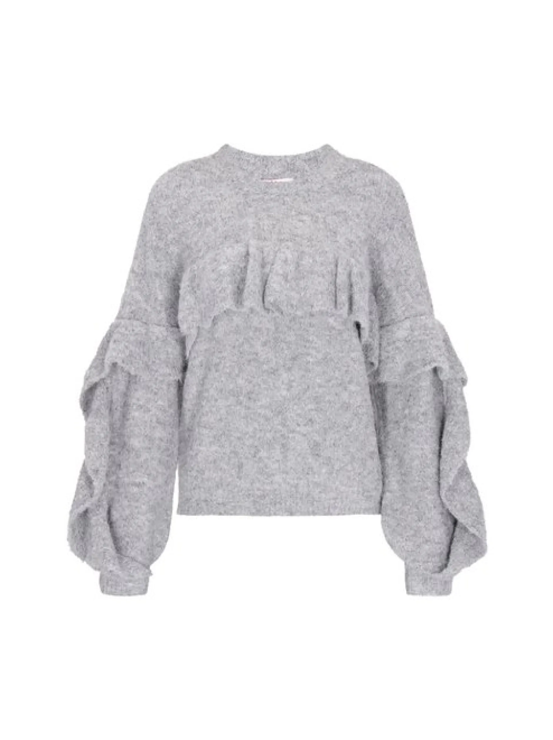 MyMo Damen Pullover in grau - Ausschnitt: Rundhals
