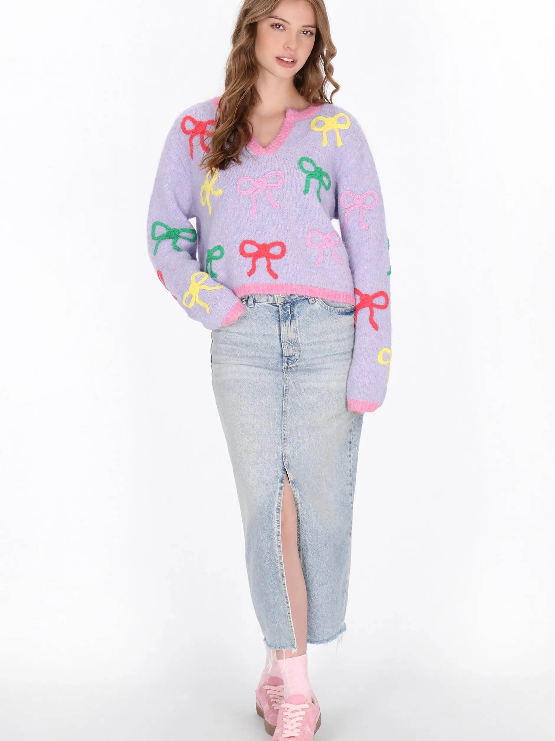 MyMo Damen Pullover in lila
