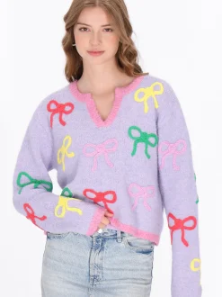 MyMo Damen Pullover in lila
