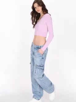 MyMo Damen Pullover in lila