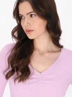 MyMo Damen Pullover in lila