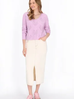 MyMo Damen Pullover in lila