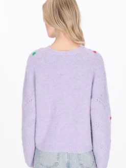 MyMo Damen Pullover in lila - Ausschnitt: Rundhals