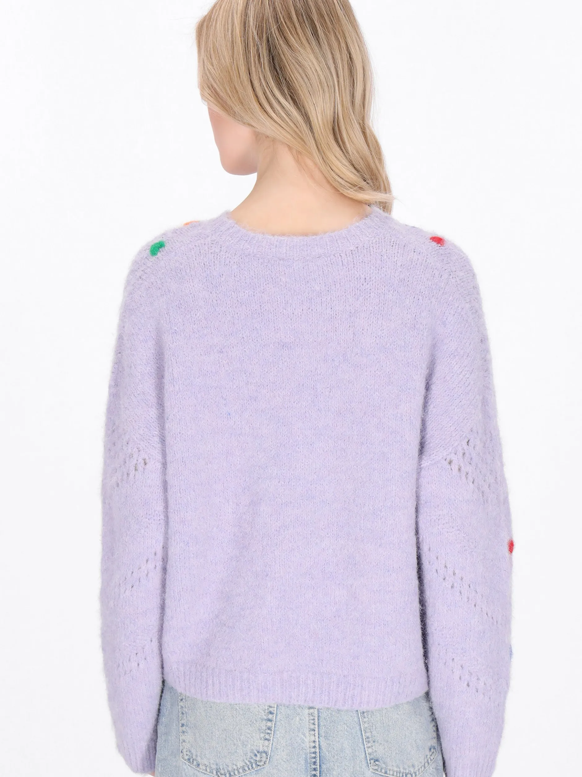 MyMo Damen Pullover in lila - Ausschnitt: Rundhals