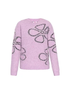 MyMo Damen Pullover in lila - Ausschnitt: Rundhals