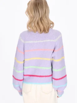 MyMo Damen Pullover in lila - Ausschnitt: Rundhals