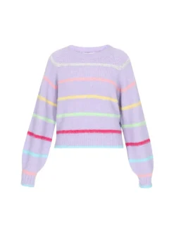 MyMo Damen Pullover in lila - Ausschnitt: Rundhals