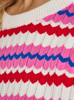 MyMo Damen Pullover in mehrfarbig - Ausschnitt: Rundhals