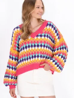 MyMo Damen Pullover in mehrfarbig