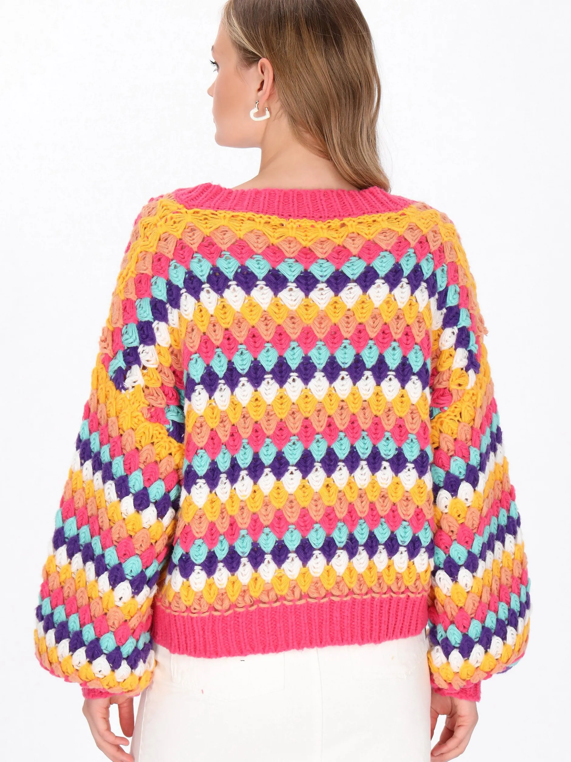 MyMo Damen Pullover in mehrfarbig