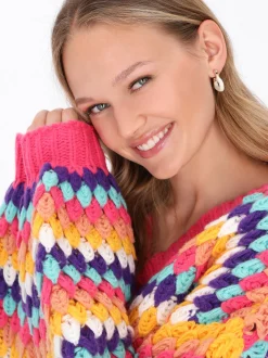 MyMo Damen Pullover in mehrfarbig