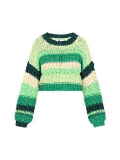 MyMo Damen Pullover in mehrfarbig - Ausschnitt: Rundhals