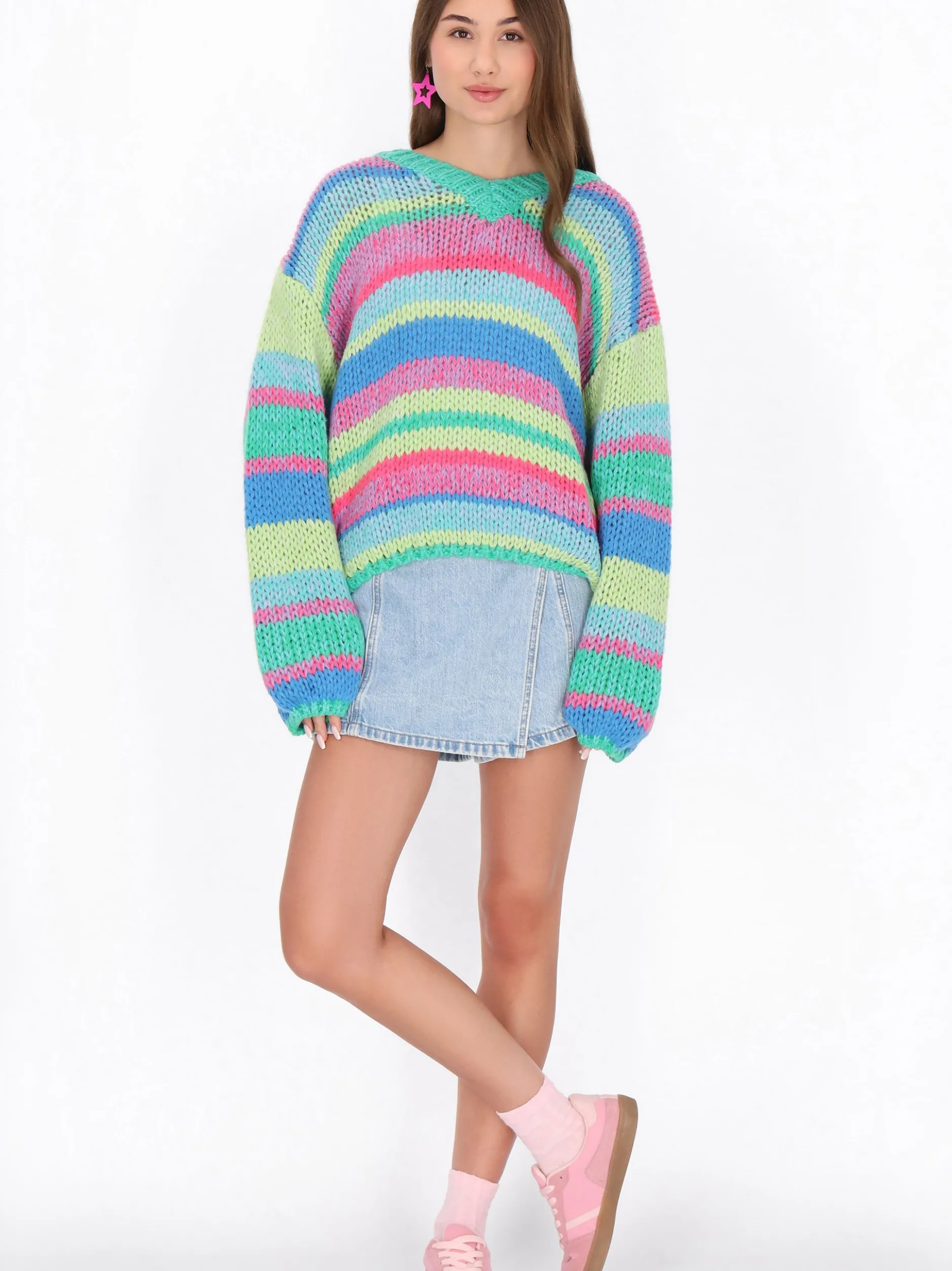 MyMo Damen Pullover in mehrfarbig
