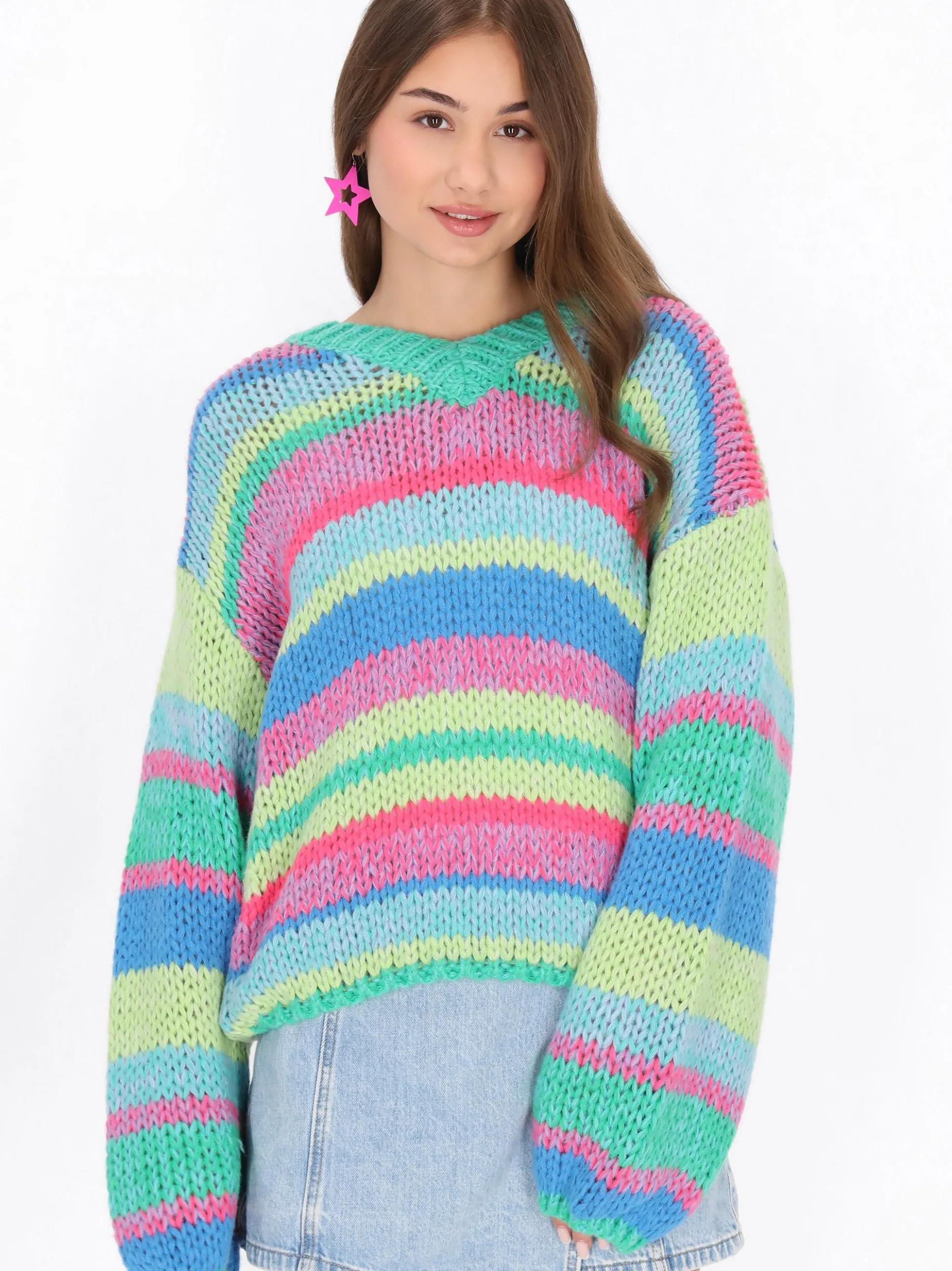 MyMo Damen Pullover in mehrfarbig