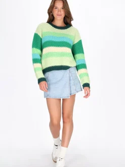 MyMo Damen Pullover in mehrfarbig - Ausschnitt: Rundhals