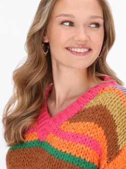 MyMo Damen Pullover in mehrfarbig