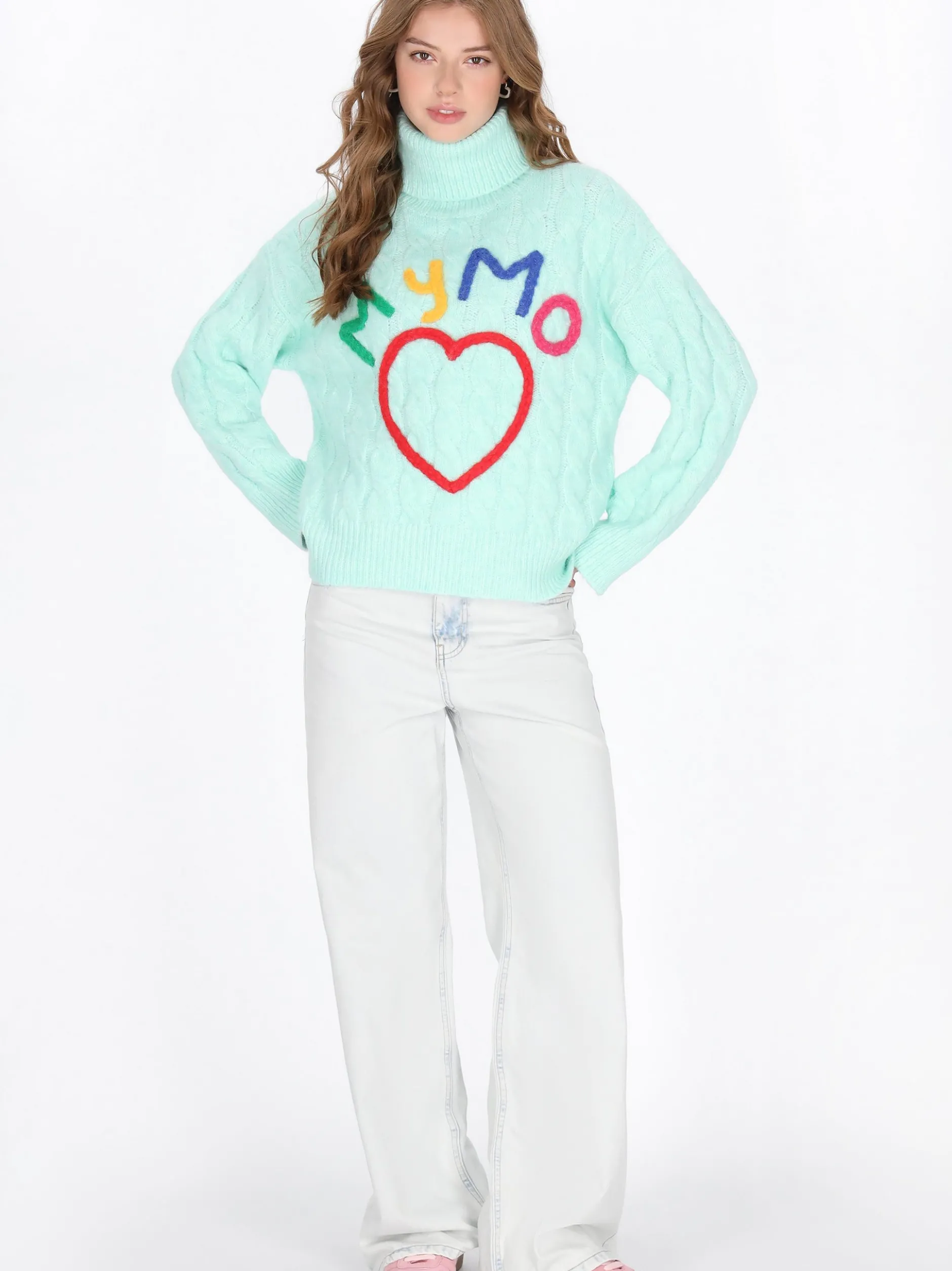 MyMo Damen Pullover in mint