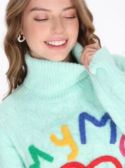MyMo Damen Pullover in mint