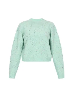 MyMo Damen Pullover in mint - Ausschnitt: Rundhals